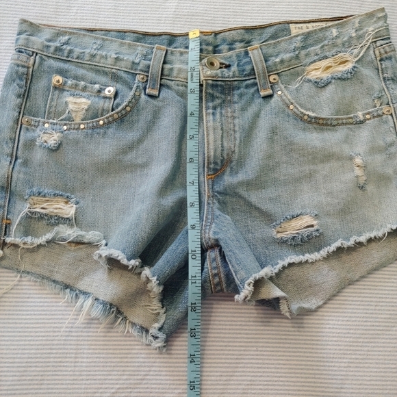Rag and Bone Denim Shorts with Metal Studs, Sz 27 - Picture 8 of 8